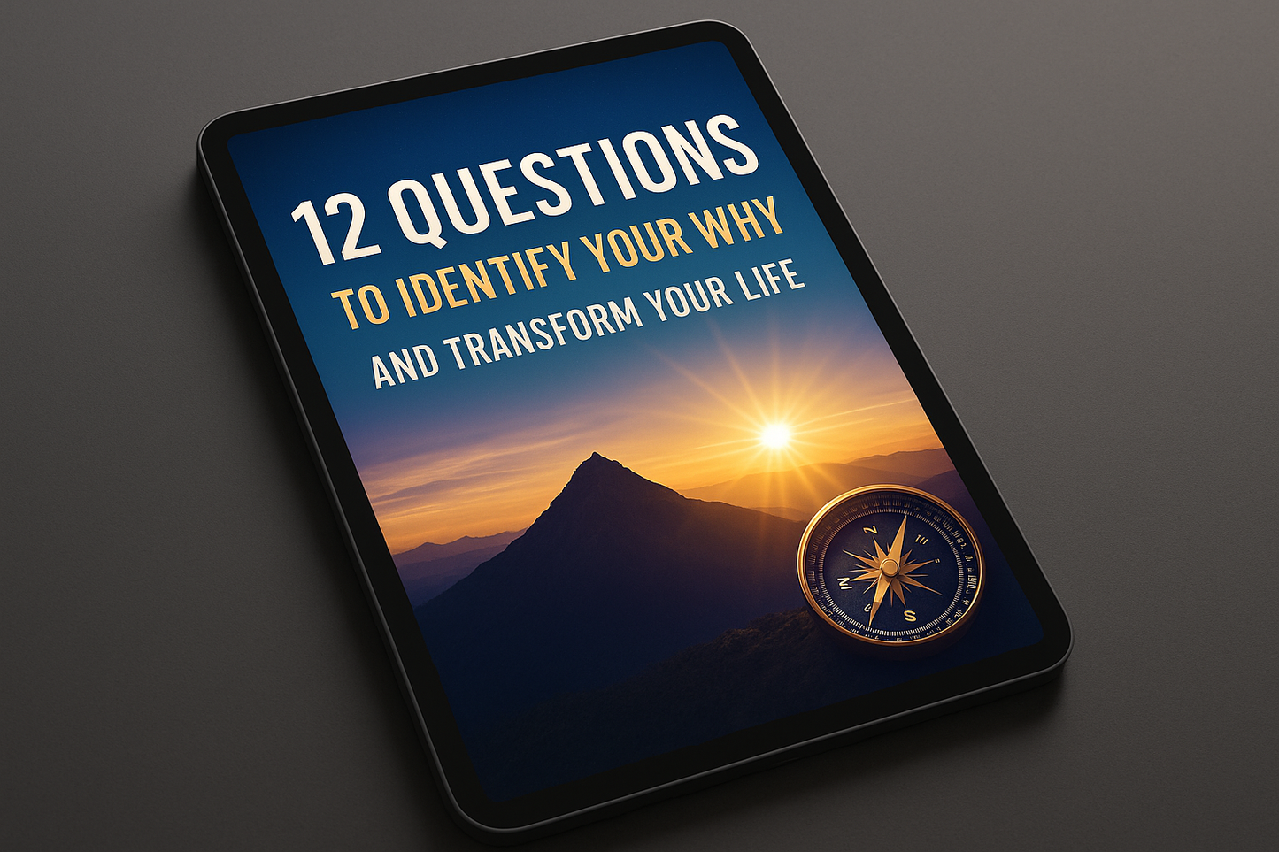 12 Questions To Identify Your Why on tablet