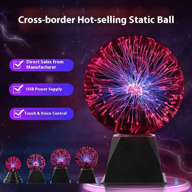 Hot-Selling Usb Voice-Controlled Electrostatic Ball Plasma Magic Night Light