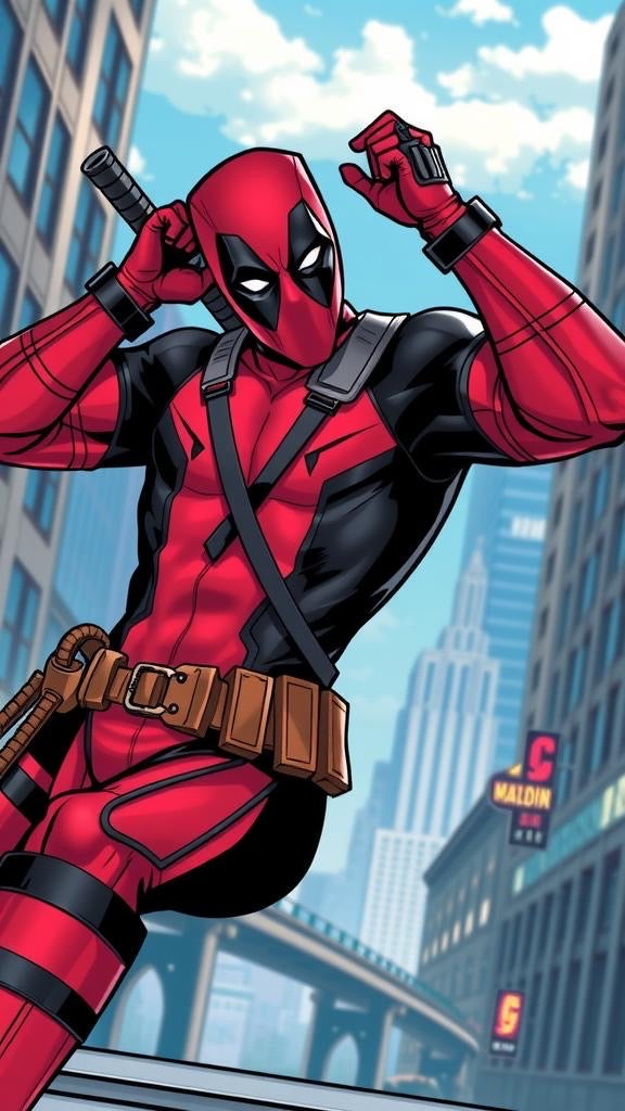 Deadpool digital wallpaper.