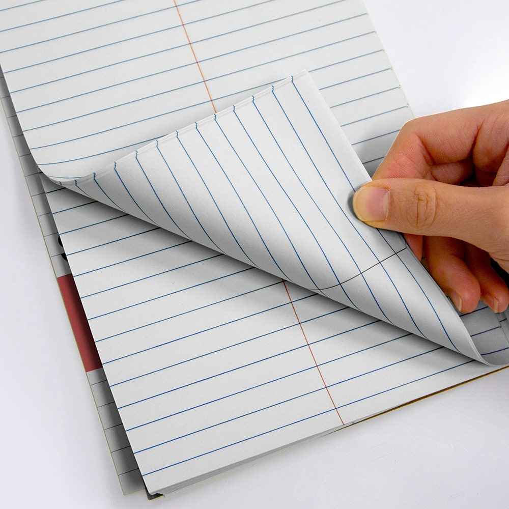 80 Ct. 6" X 9" White Paper Gregg Ruled Steno Book.