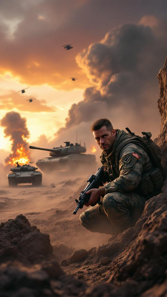 Military Digital Wallpaper.
