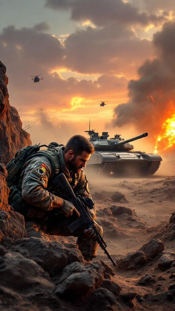 Military Digital Wallpaper.