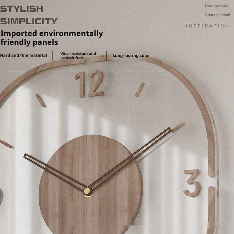 Elegant Clear Wooden Hanging Timepiece