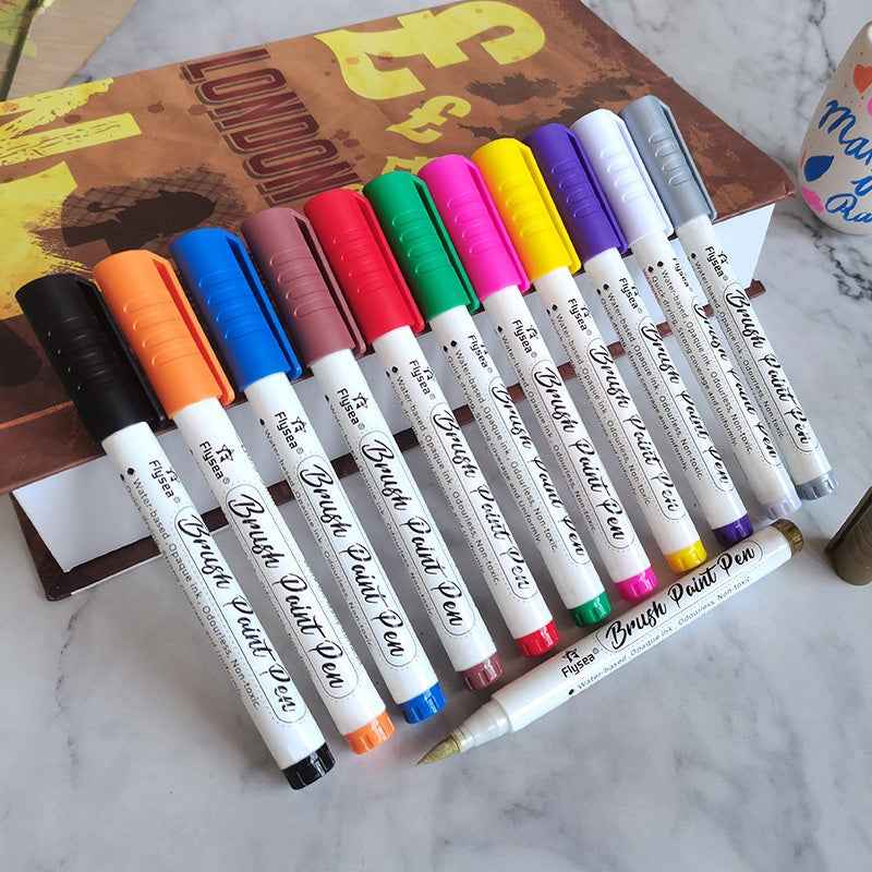 Gentle Tip Watercolor Brush Hand Drawn Sketch Art Greeting Marker Pen