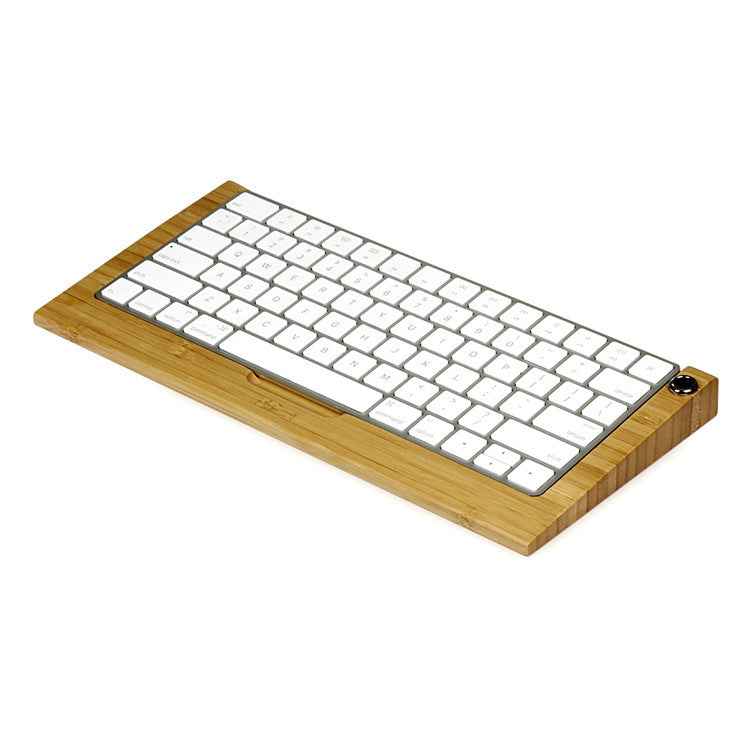 Wireless Apple Keyboard Stand 2nd Gen Wooden Holder Compatible with Mac Bluetooth Keypad Desktop Support Frame
