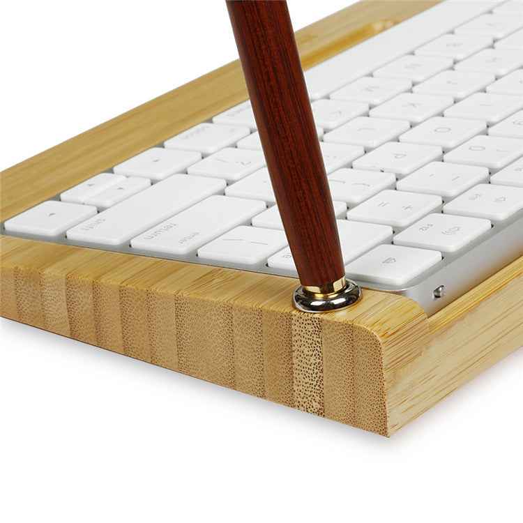 Wireless Apple Keyboard Stand 2nd Gen Wooden Holder Compatible with Mac Bluetooth Keypad Desktop Support Frame