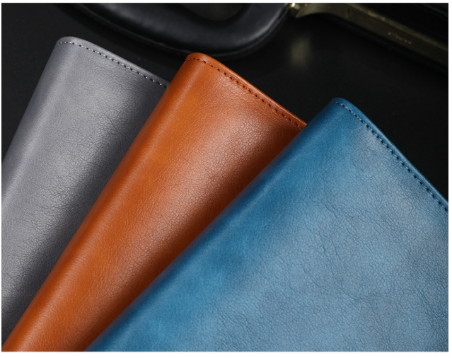 Premium A5 stitched strap 6-slot fastener journal