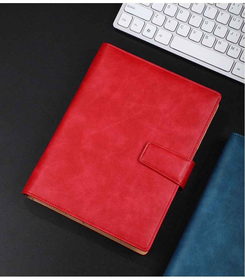 Premium A5 stitched strap 6-slot fastener journal