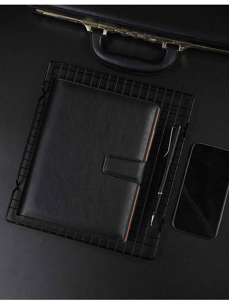 Premium A5 stitched strap 6-slot fastener journal
