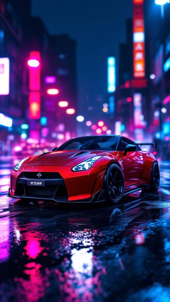 Cars - Nissan digital wallpaper.