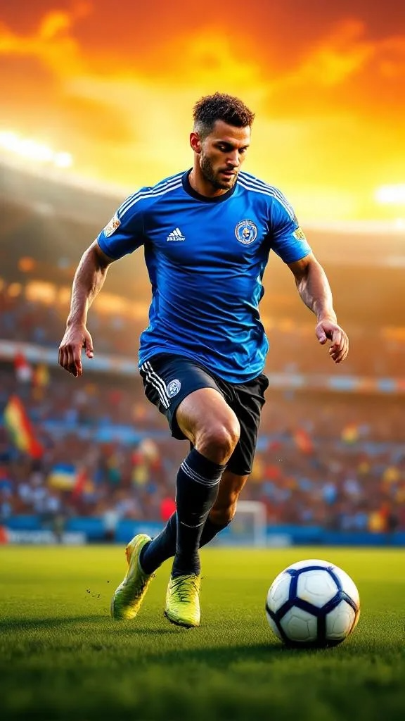 Soccer digital wallpaper.