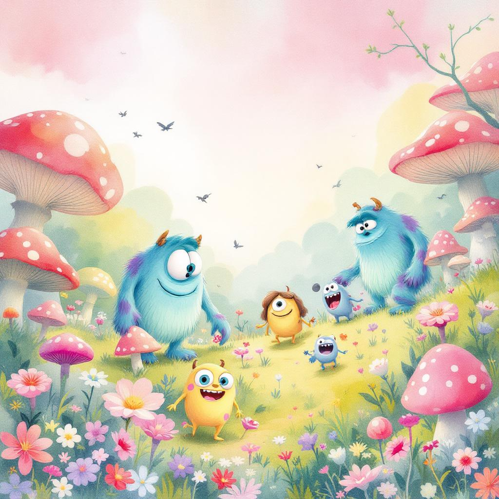 Monster Inc digital wallpaper - 12 pack bundle