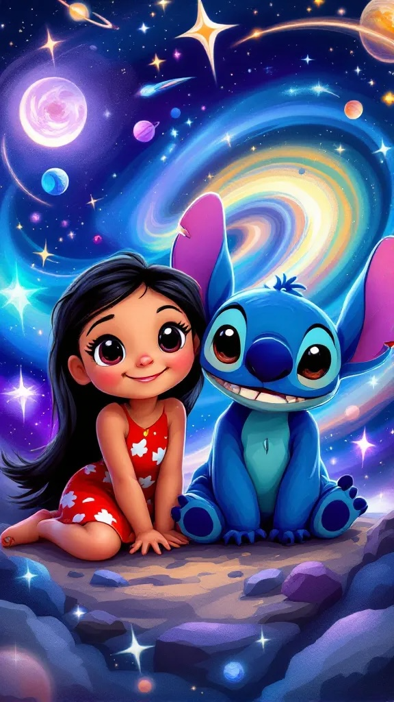 Lilo and Stitch Digital Wallpaper Bundle - Mobile, Tablet & Desktop.