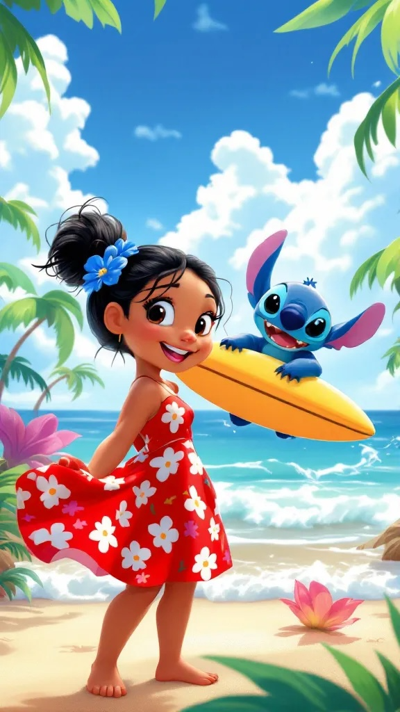 Lilo and Stitch Digital Wallpaper Bundle - Mobile, Tablet & Desktop.