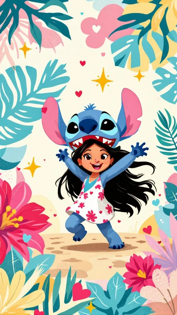Lilo and Stitch Digital Wallpaper Bundle - Mobile, Tablet & Desktop.
