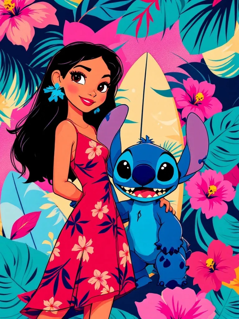 Lilo and Stitch Digital Wallpaper 3 - Mobile, Tablet & Desktop.