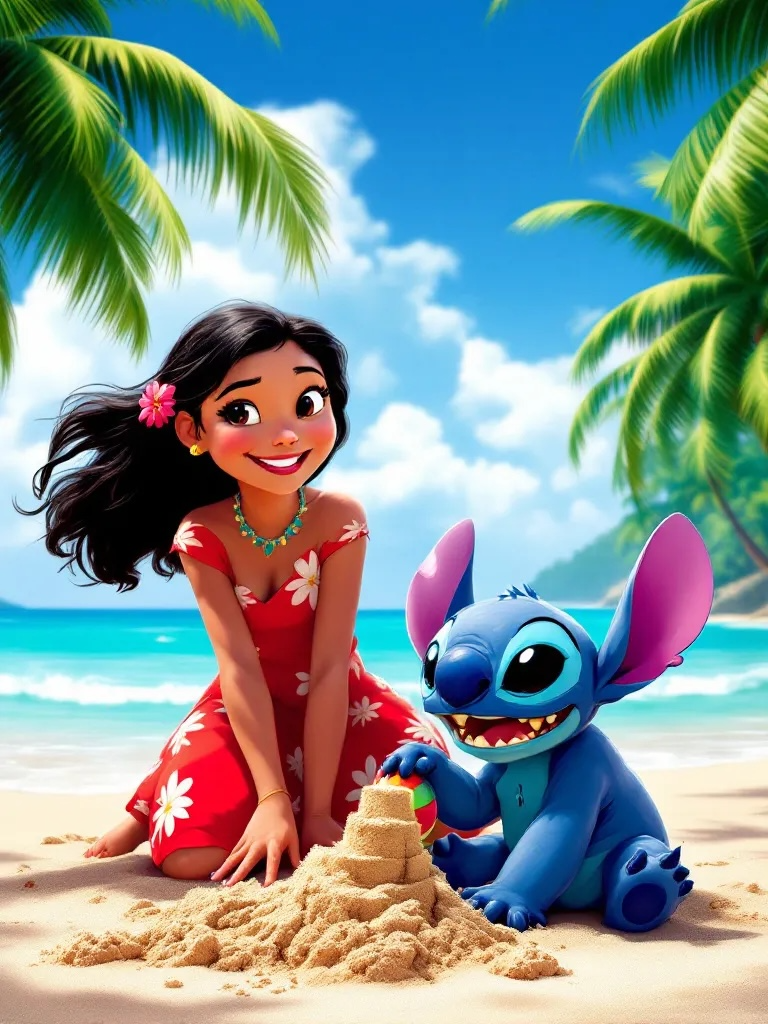 Lilo and Stitch Digital Wallpaper 3 - Mobile, Tablet & Desktop.