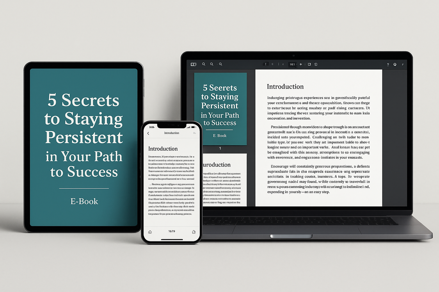 5 Secrets To Staying Persistent In Your Path To Success E-Book.