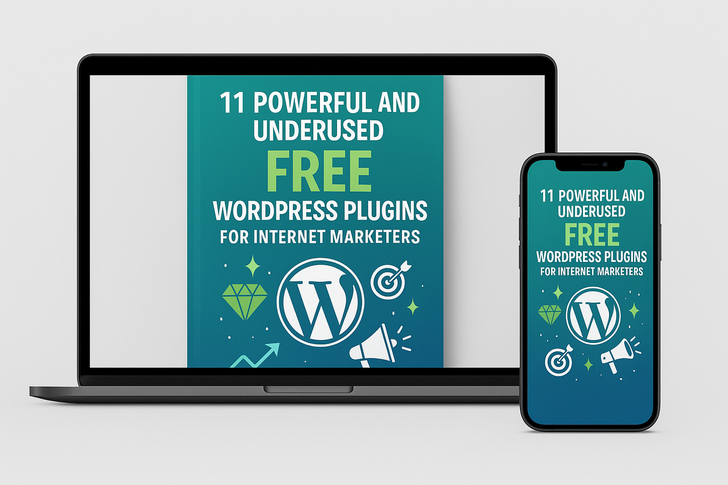 Free WordPress Plugins Ebook Mockup