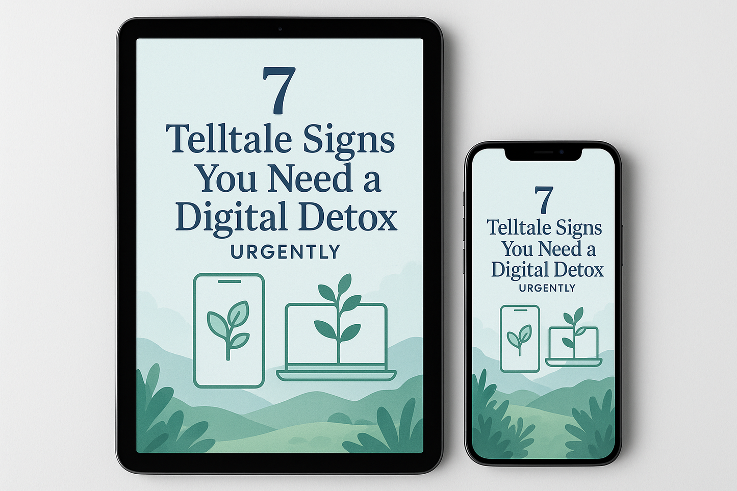 Digital Detox Signs Ebook Mockup