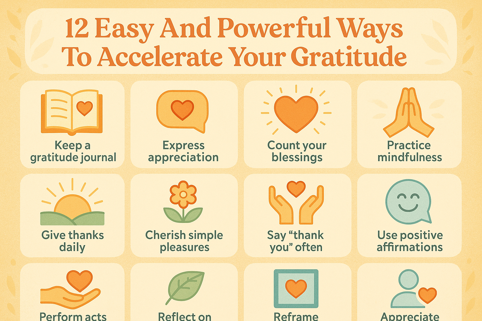 12 Easy And Powerful Ways To Accelerate Your Gratitude