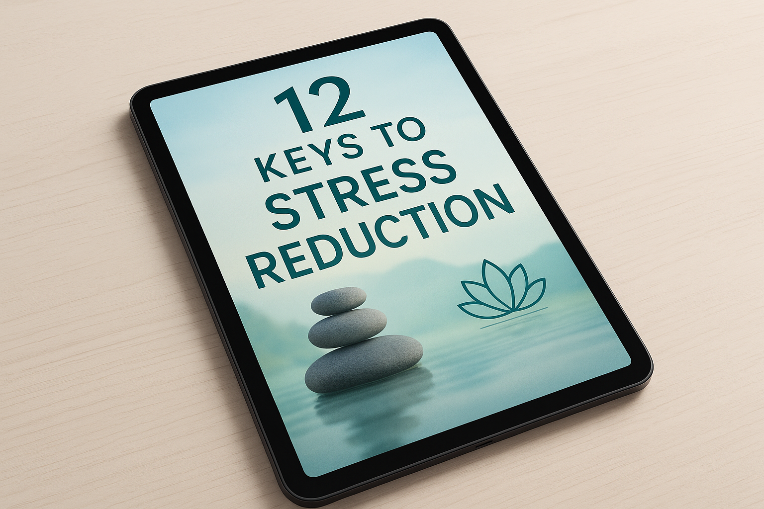 12 Keys To Stress Reduction on tablet