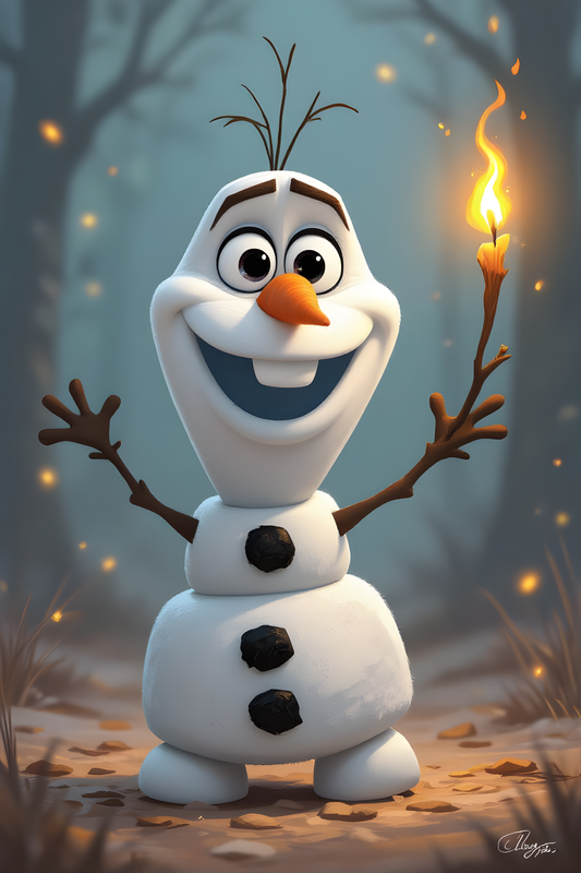 Olaf from frozen digital wallpaper