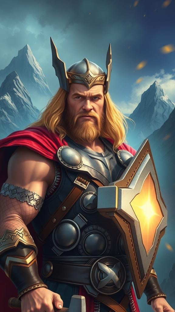 Thor digital wallpaper