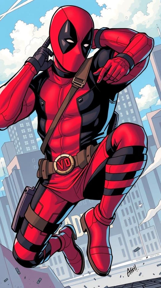 Deadpool digital wallpaper.