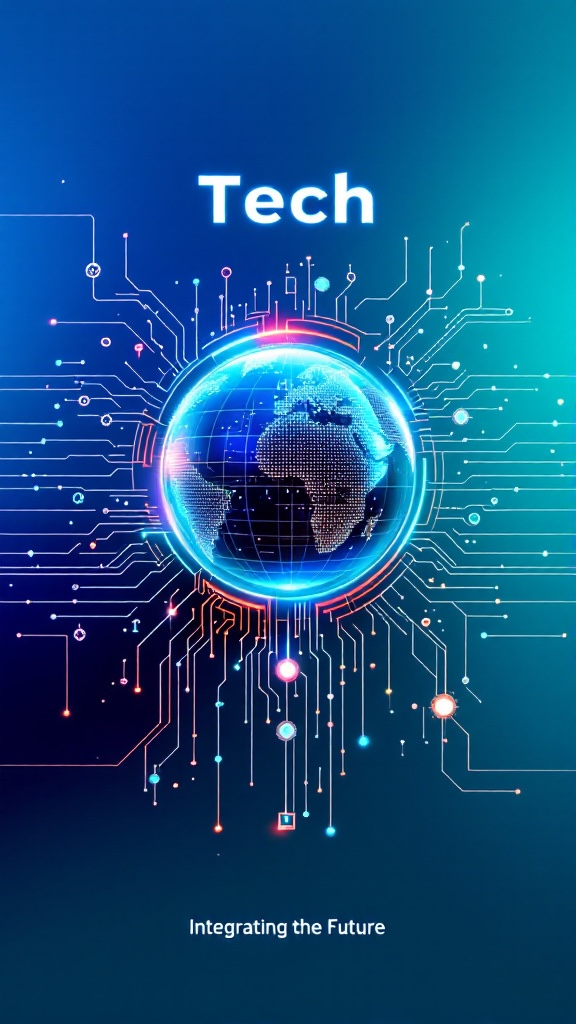 Digital technology wallpaper.