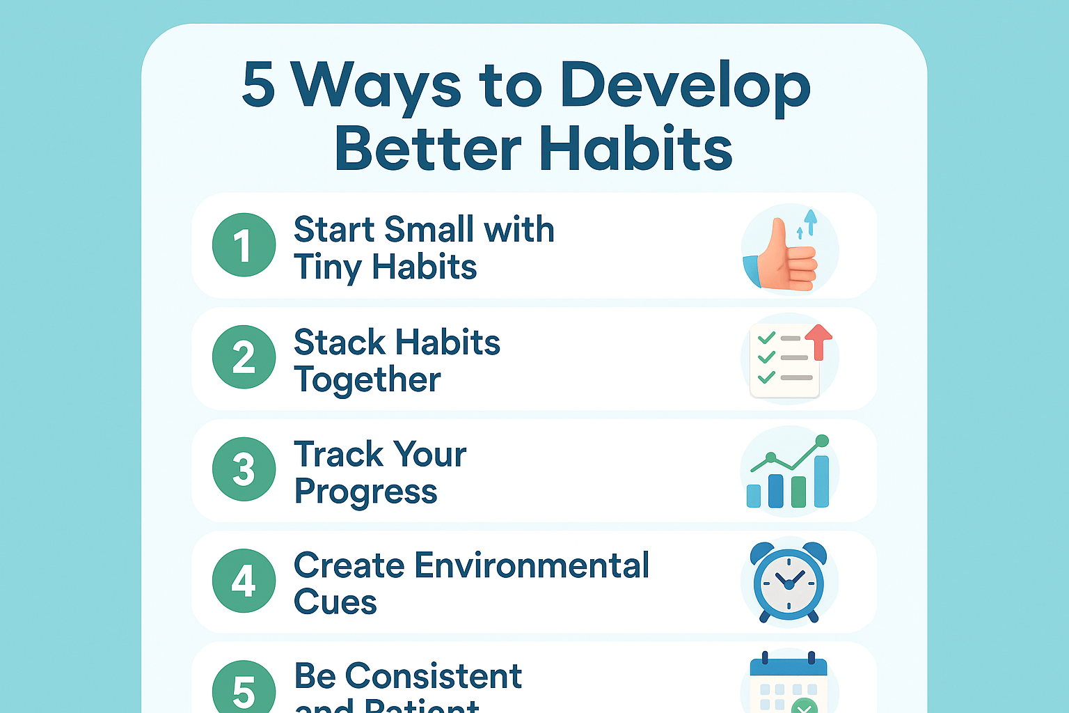 5 Ways to Develop Better Habits
