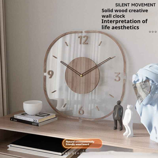 Elegant Clear Wooden Hanging Timepiece