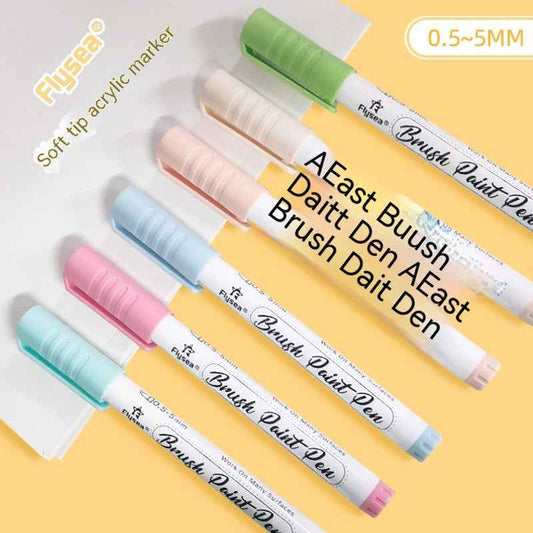 Gentle Tip Watercolor Brush Hand Drawn Sketch Art Greeting Marker Pen