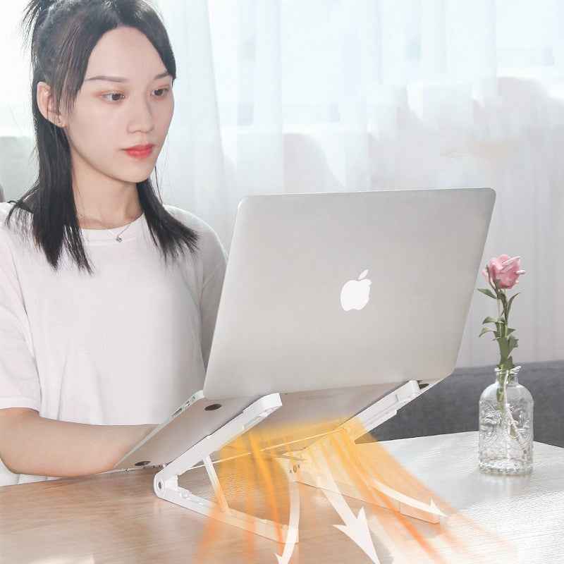Adjustable Laptop Holder Ventilated Base Elevated Stand Foldable Desktop Riser