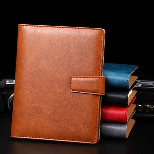 Premium A5 stitched strap 6-slot fastener journal