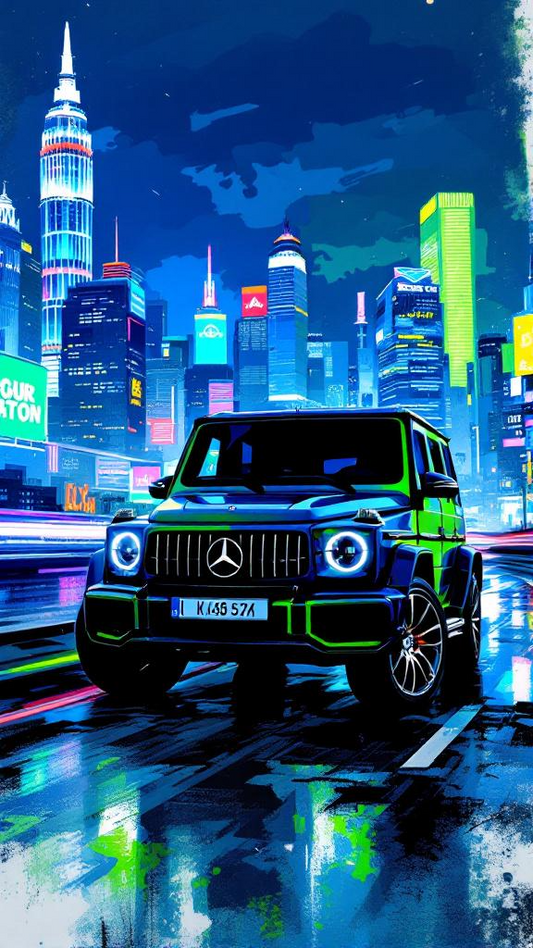 Mercedes digital wallpaper
