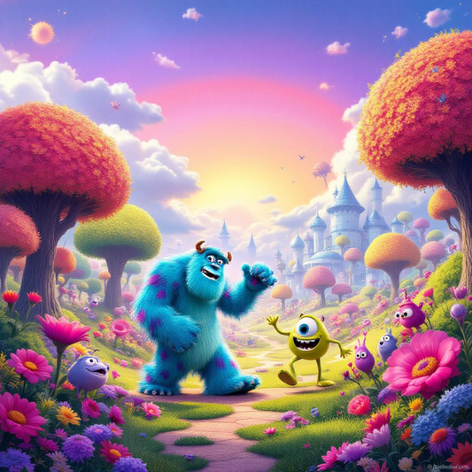 Monster Inc digital wallpaper