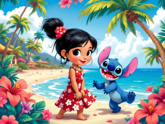 Lilo and Stitch Digital Wallpaper 3 - Mobile, Tablet & Desktop.