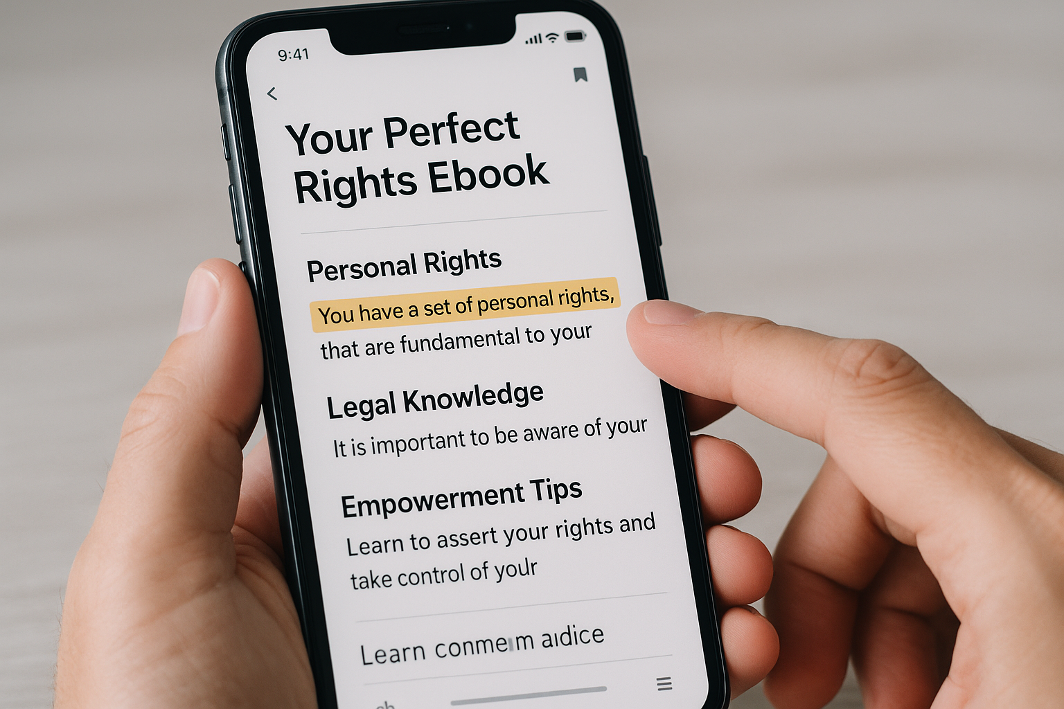 Mobile reading experience